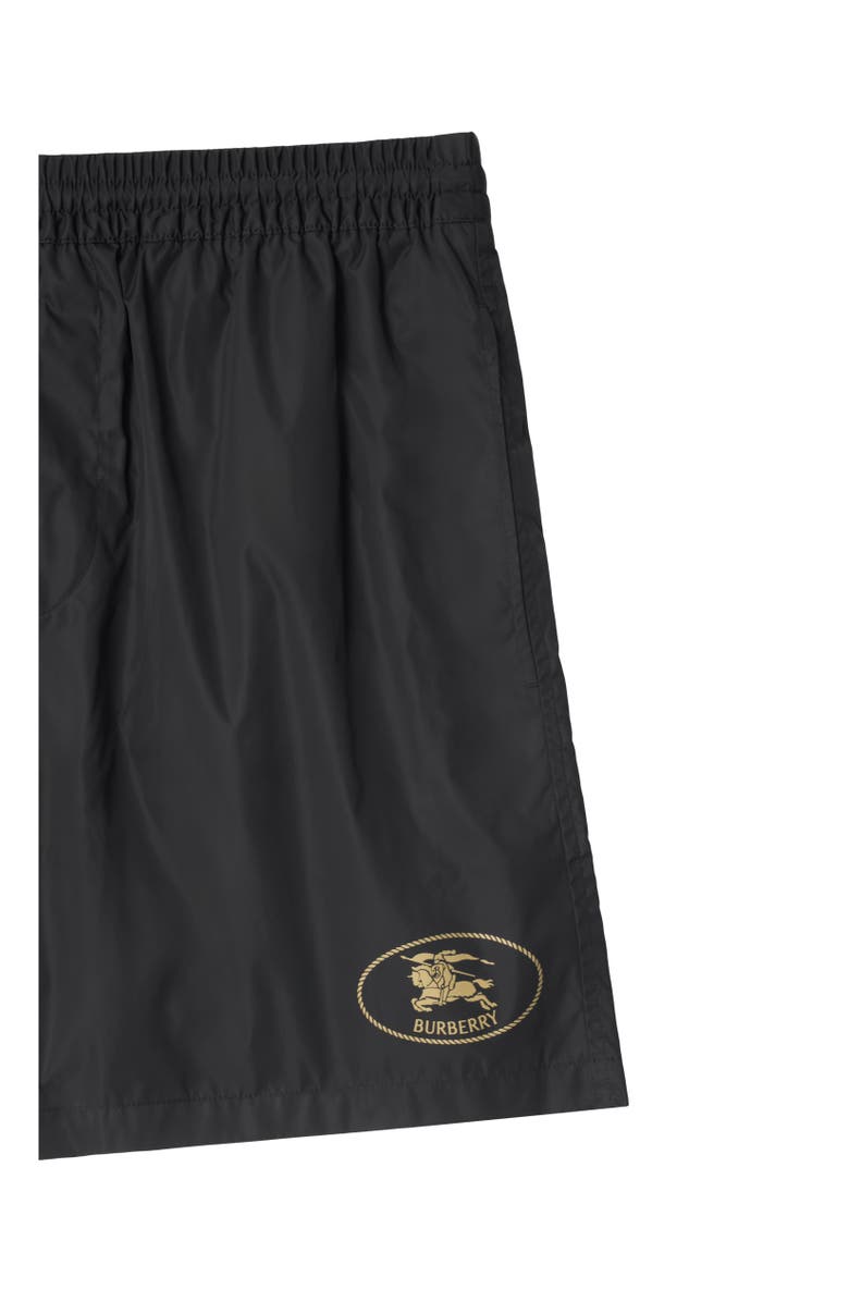 Burberry Knight Stamp Swim Shorts, Alternate, color, Black