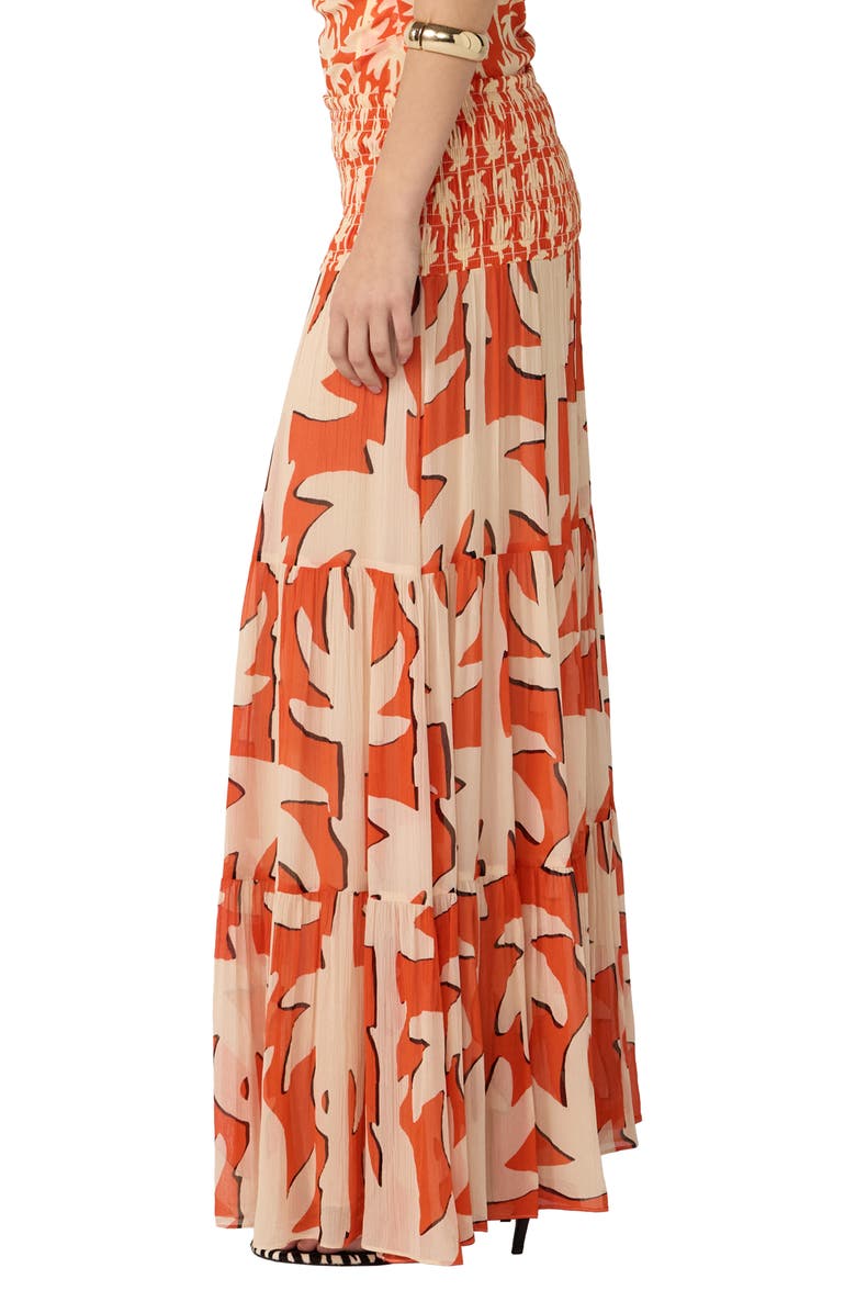 Diane von Furstenberg Dina Skirt, Alternate, color, Heritage Palm Big Burnt Orange