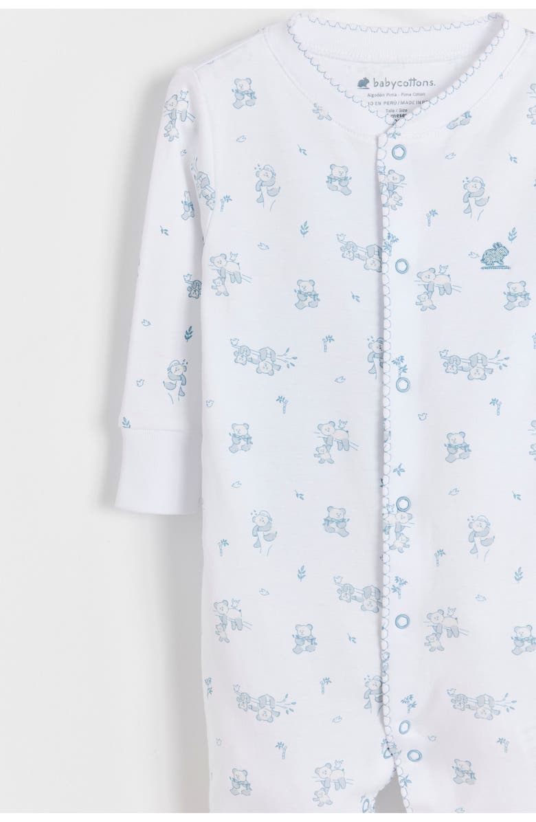 Babycottons Little Panda Front-Snap Footie for Infant, Alternate, color, Grey