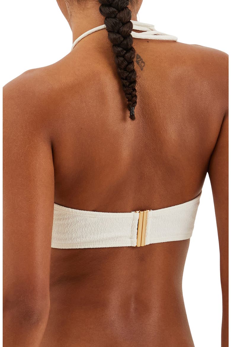 Firenze Cleo Bandeau Bikini Top, Alternate, color, WHITE