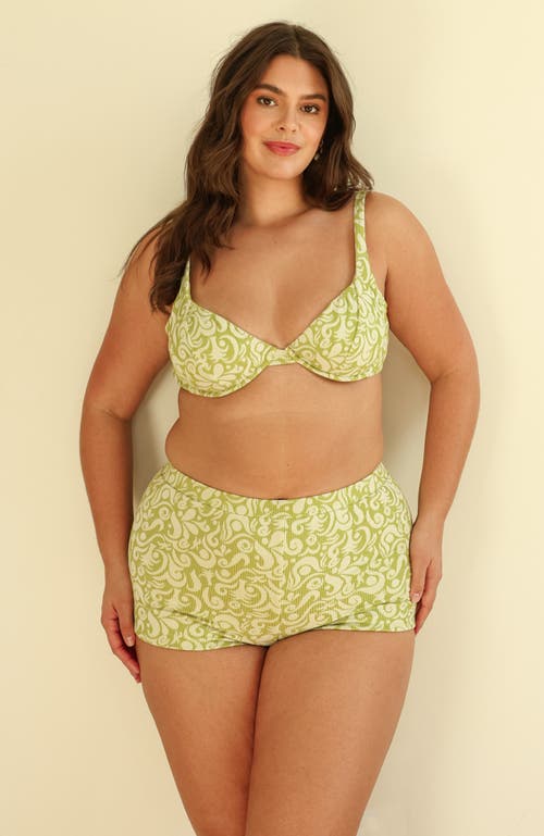 Dippin Daisys Sofia Underwire Bikini Top In Twin Fin Matcha