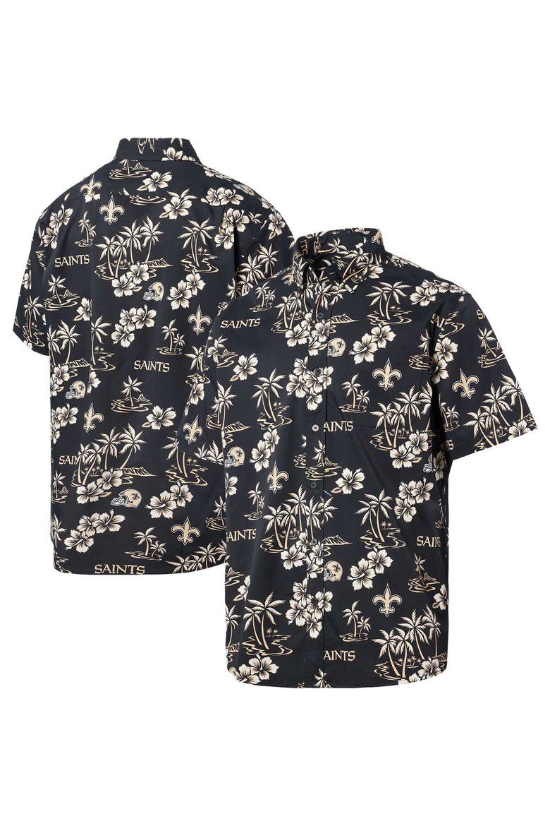 Men's Reyn Spooner Black New Orleans Saints Kekai Button-Up Shirt, Main, color, Black
