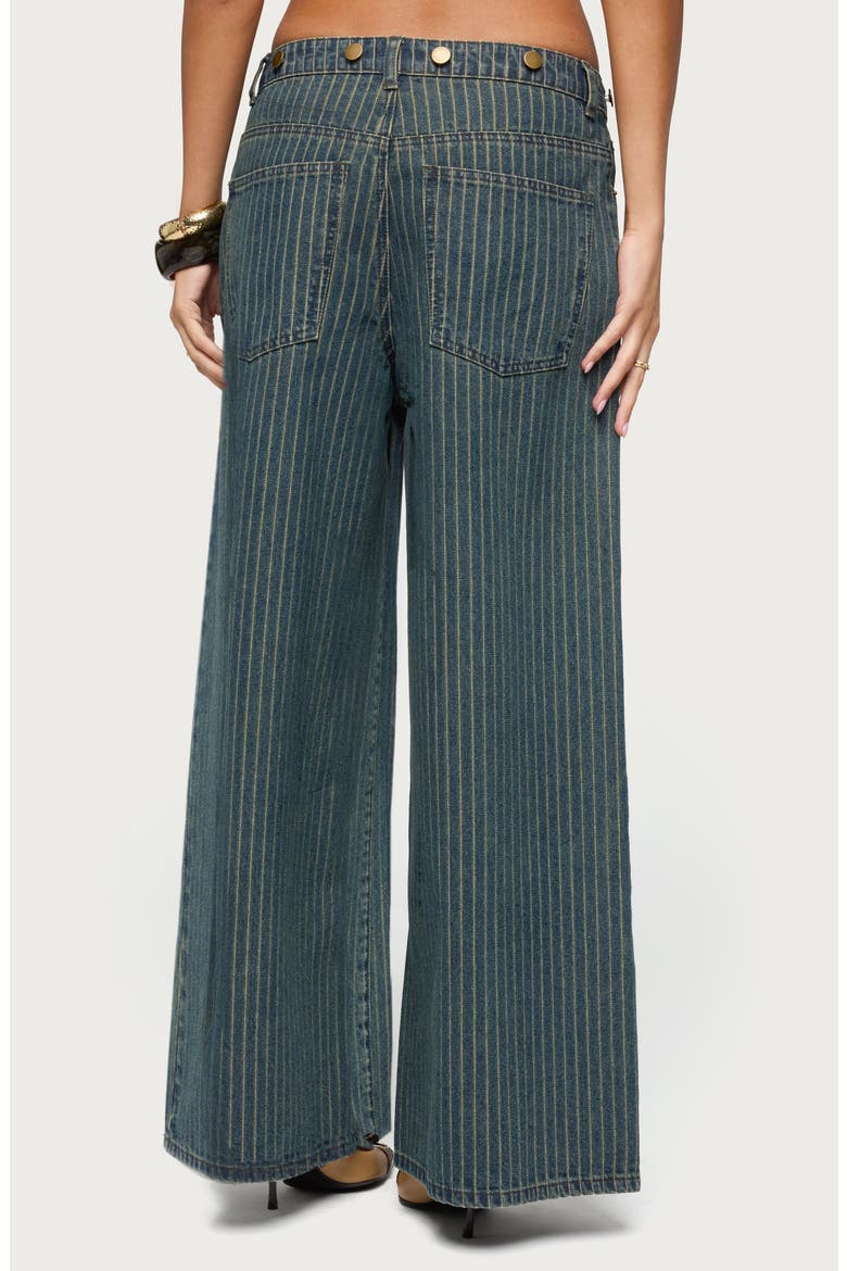 Pinstripe Wide Leg Low Rise Jeans, Alternate, color, BLUE-VINTAGE-WASHED