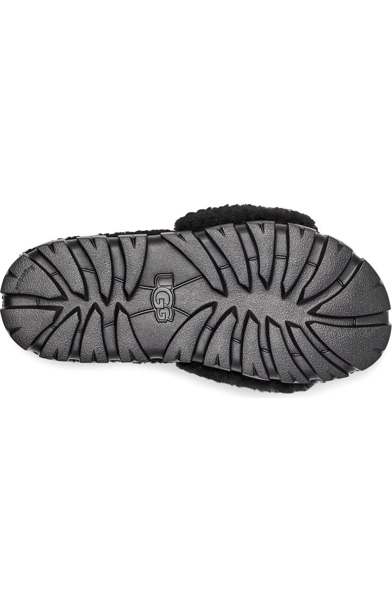 UGG<sup>®</sup> Cozetta Graphic Curly Genuine Shearling Lined Slide Sandal, Alternate, color,