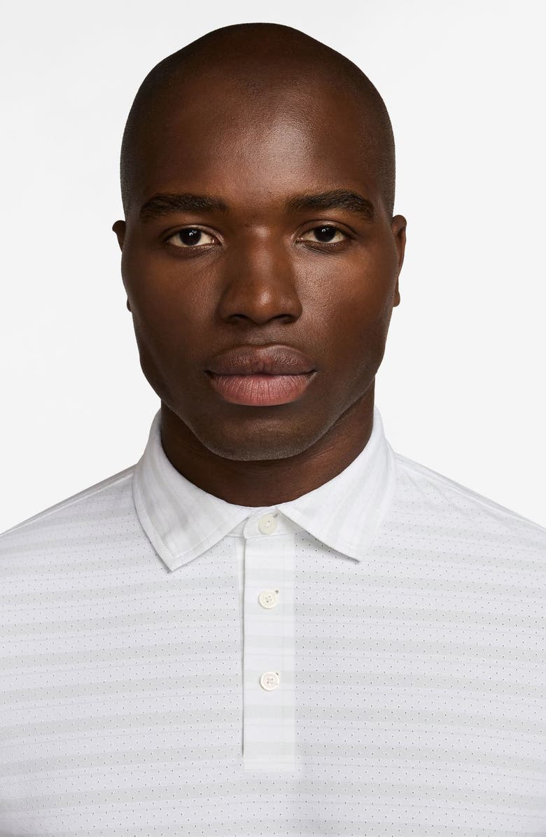 Nike Stripe Dri-FIT Perforated Golf Polo, Alternate, color, White/ Photon Dust/ White