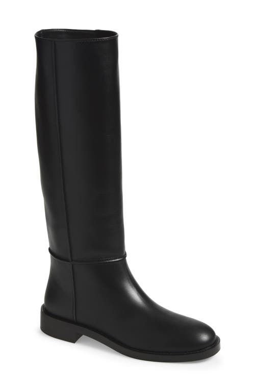 Gianvito Rossi Étrier Leather Knee High Boot In Black