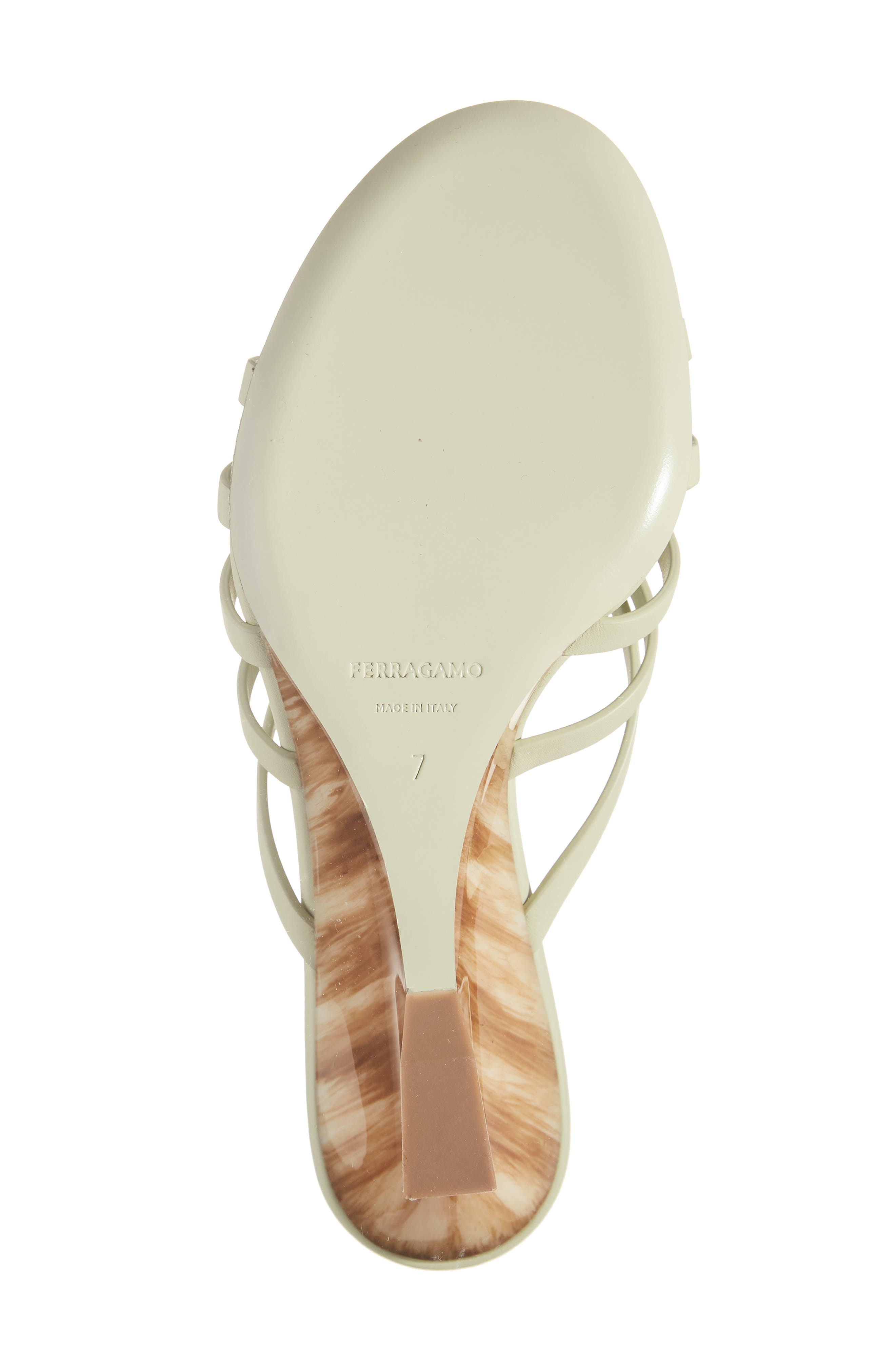 FERRAGAMO Anemone Wedge Sandal, Alternate, color, Sage