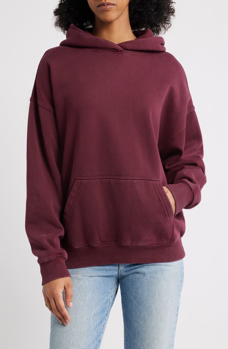 PacSun Core Washed Hoodie, Main, color, Wine