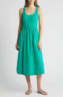 Nation LTD Sadelle Stretch Cotton Midi Dress