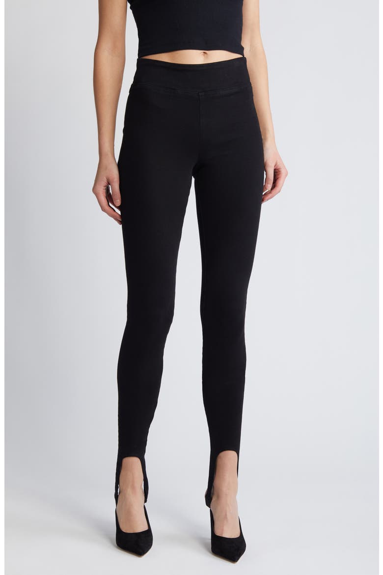 The Jet Set Stirrup Leggings, Main, color, SHEEN NOIR