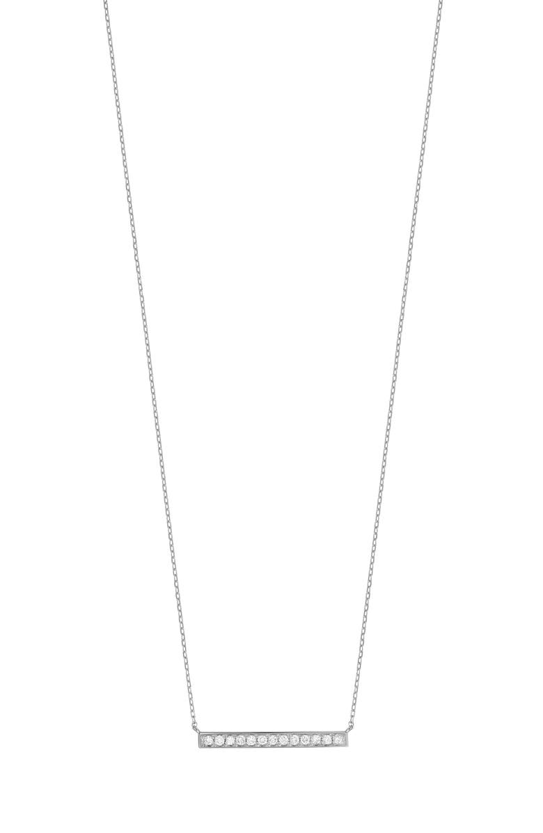 Carrière Jewelry Diamond Bar Pendant Necklace - 0.12ct., Main, color, 14K White Gold