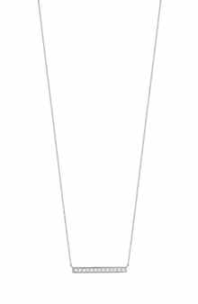 Carrière Jewelry Diamond Bar Pendant Necklace - 0.12ct.