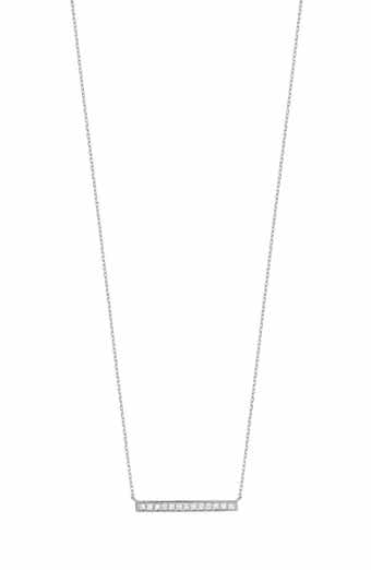 Carrière Jewelry Diamond Bar Pendant Necklace - 0.12ct.
