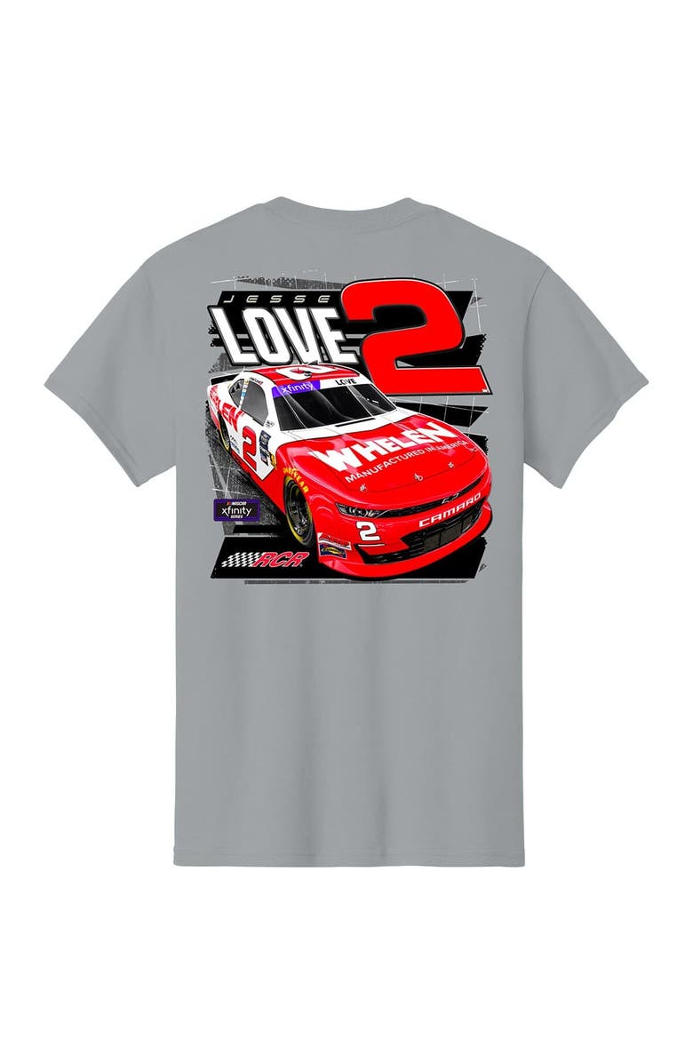 NASCAR Men's Richard Childress Racing Team Collection Gray Jesse Love Jr. Whelen Car T-Shirt, Alternate, color, Gray