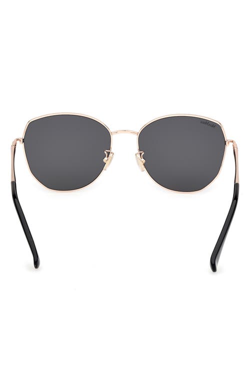 Max Mara 58mm Round Sunglasses In Metallic