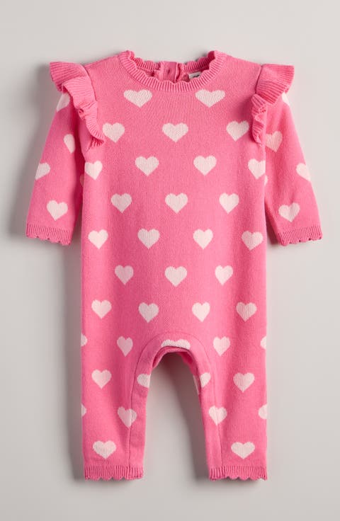 Bow Print Cotton Romper