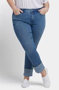 NYDJ Sheri Stripe Cuff Ankle Slim Jeans
