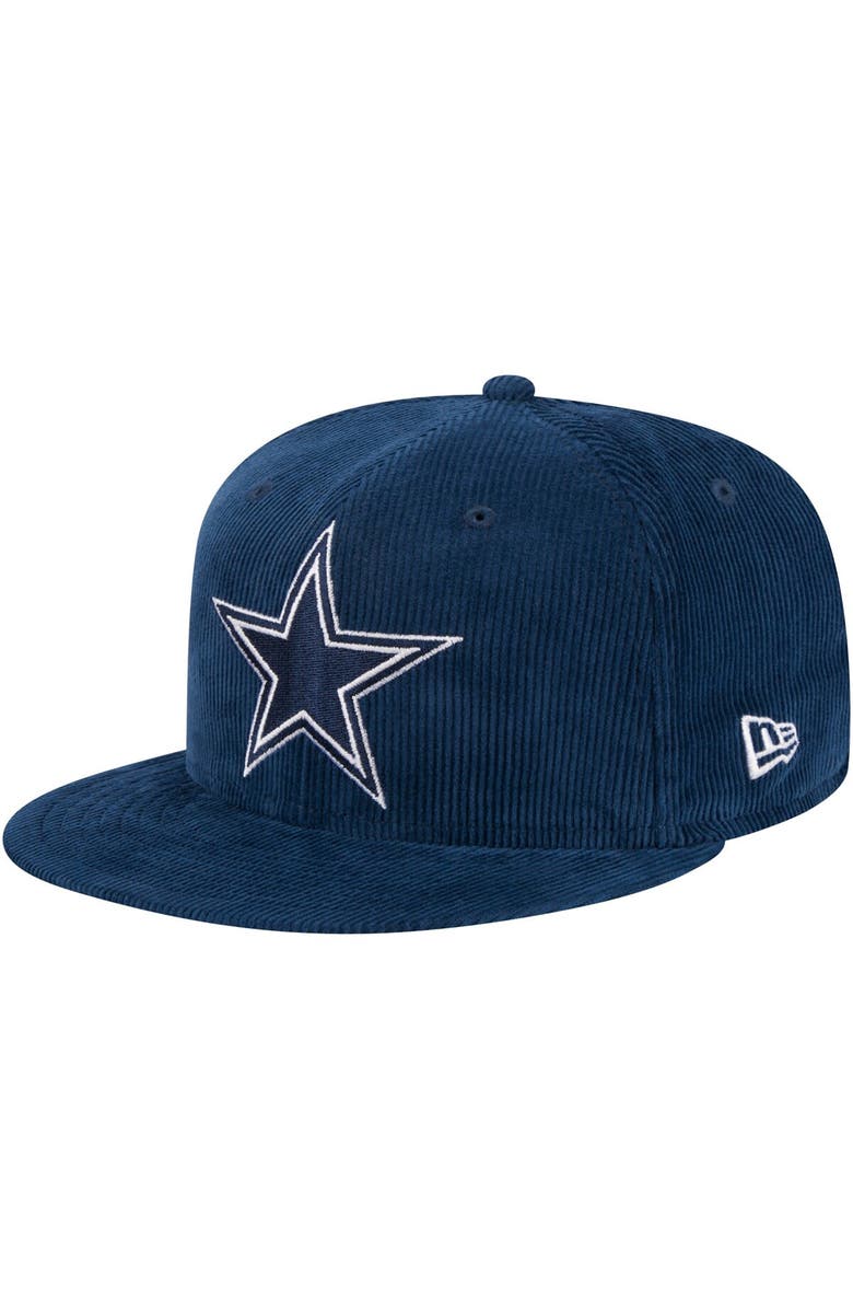 New Era Men's New Era Navy Dallas Cowboys Throwback Cord 59FIFTY Fitted Hat, Alternate, color,
