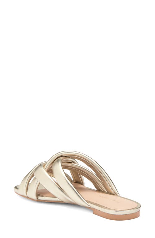 Stuart Weitzman Crossover Leather Slide In Platino