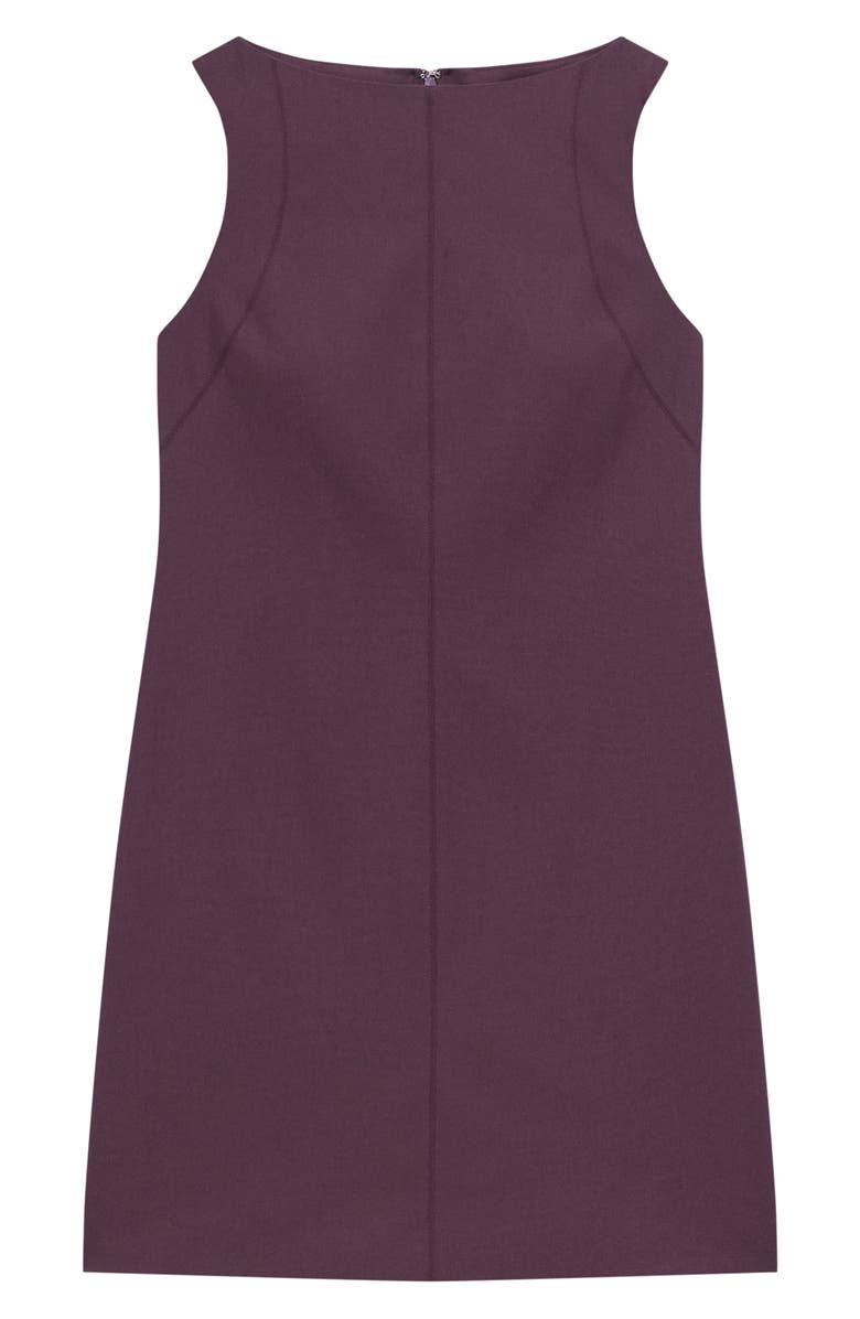 Theory Boat Neck Stretch Wool Minidress, Alternate, color, Dark Iris