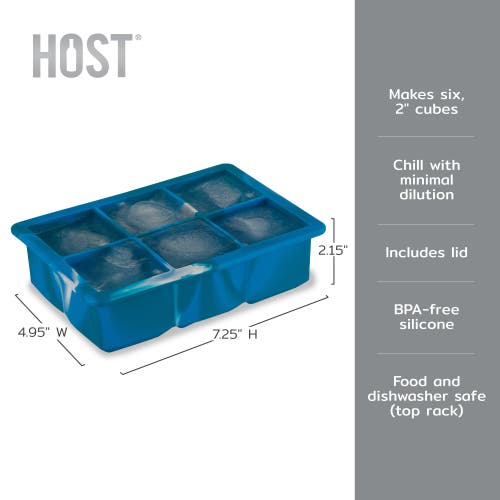 Host 2" Ice Cube Tray With Lid In Blue