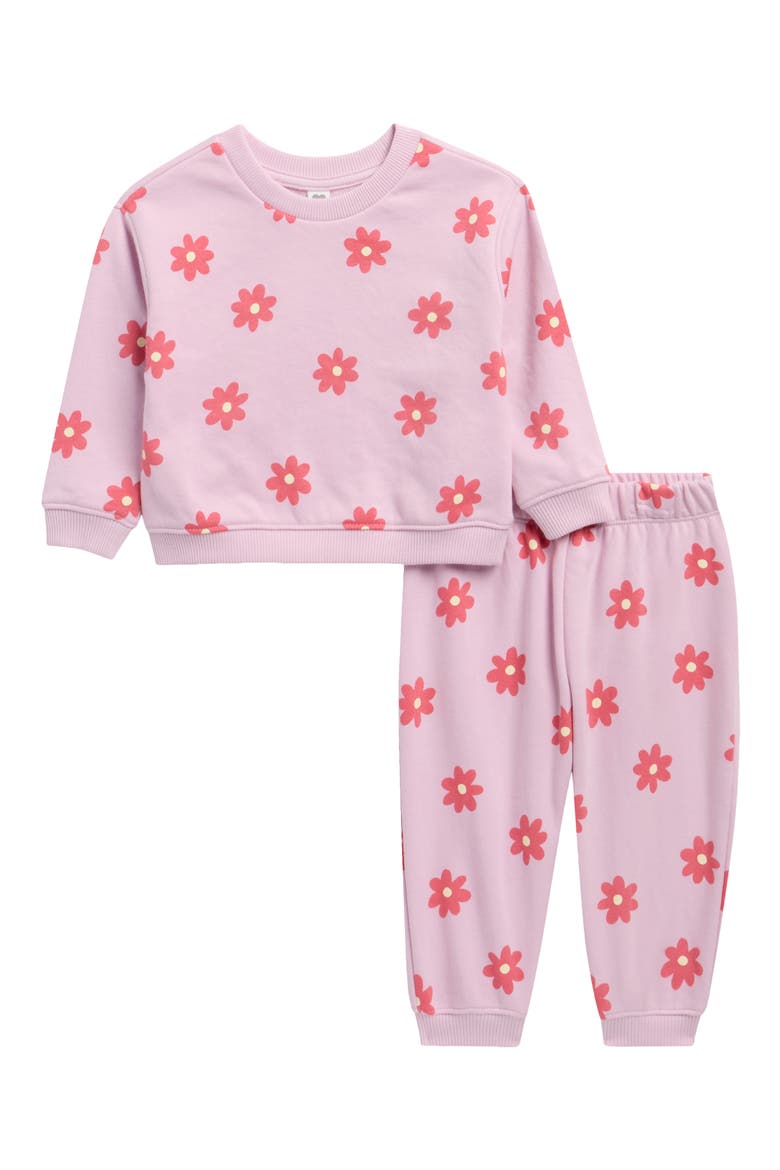 Kids' Daisy Sweatshirt & Joggers Set, Main, color, PINK WINDSOME DOLLY DAISY