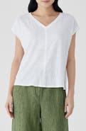 Eileen Fisher V-Neck Organic Linen T-Shirt