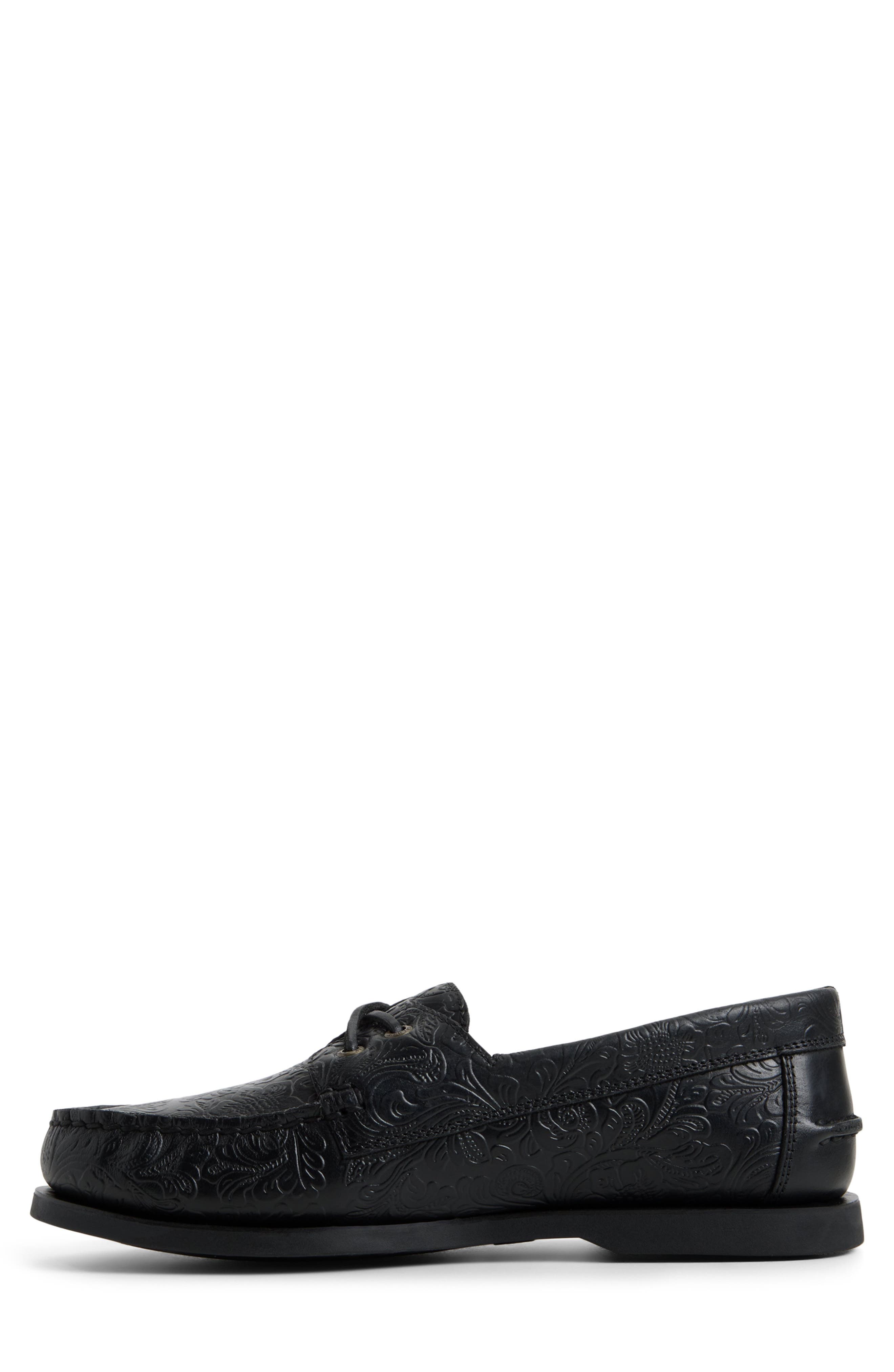 Lou Boat Shoe, Alternate, color, BLACK