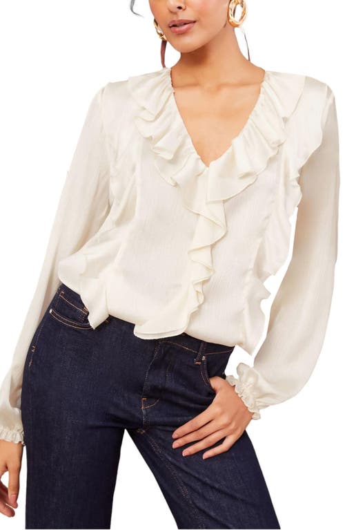 Friends Like These Ruffle Crinkle Satin Top