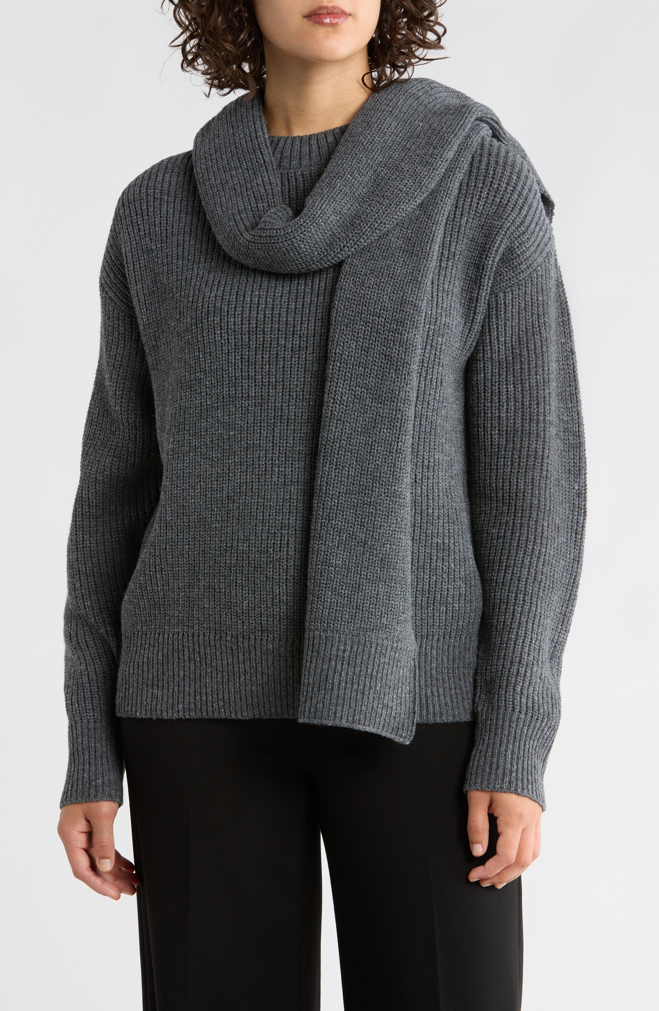 Vigoss Scarf Neck Sweater
