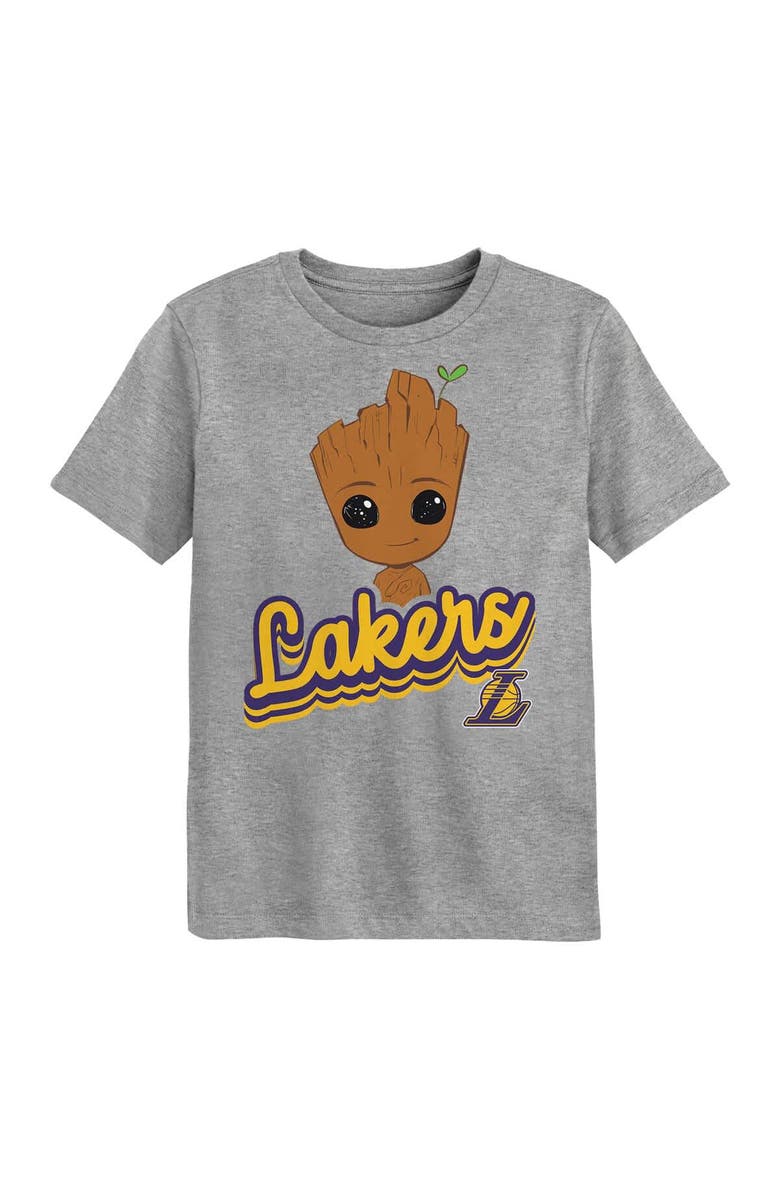 Outerstuff Preschool Los Angeles Lakers Two-Piece Guardians Of The Galaxy T-Shirt Set, Alternate, color, Heather Gray