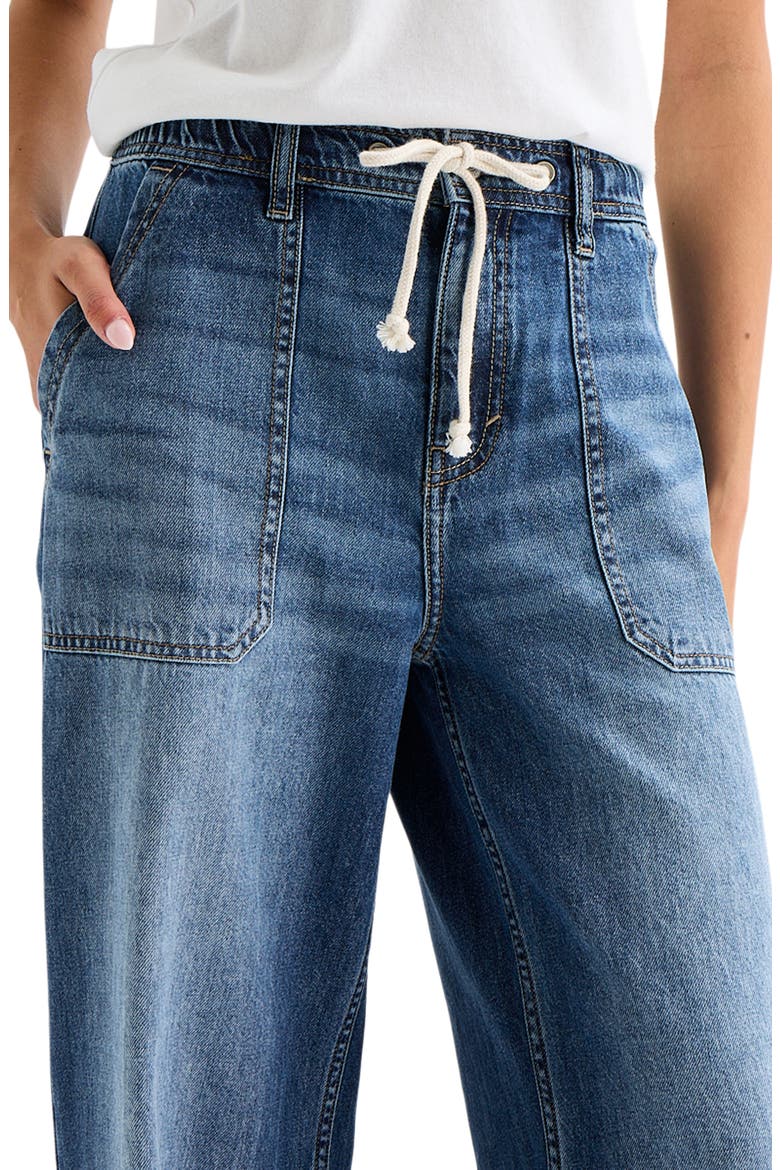 Wide Leg Drawstring Jeans, Alternate, color, SASSAFRAS - CUT