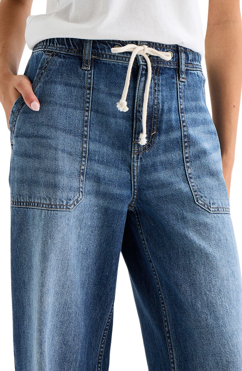 Lucky Brand Wide Leg Drawstring Jeans, Alternate, color, Sassafras - Cut