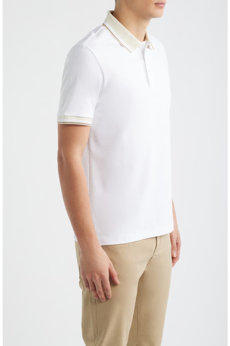 Parlay Tipped Cotton Polo, Alternate, color, WHITE
