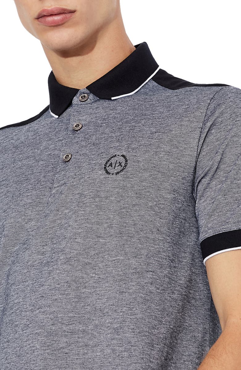 Armani Exchange Heathered Piqué Polo, Alternate, color, 