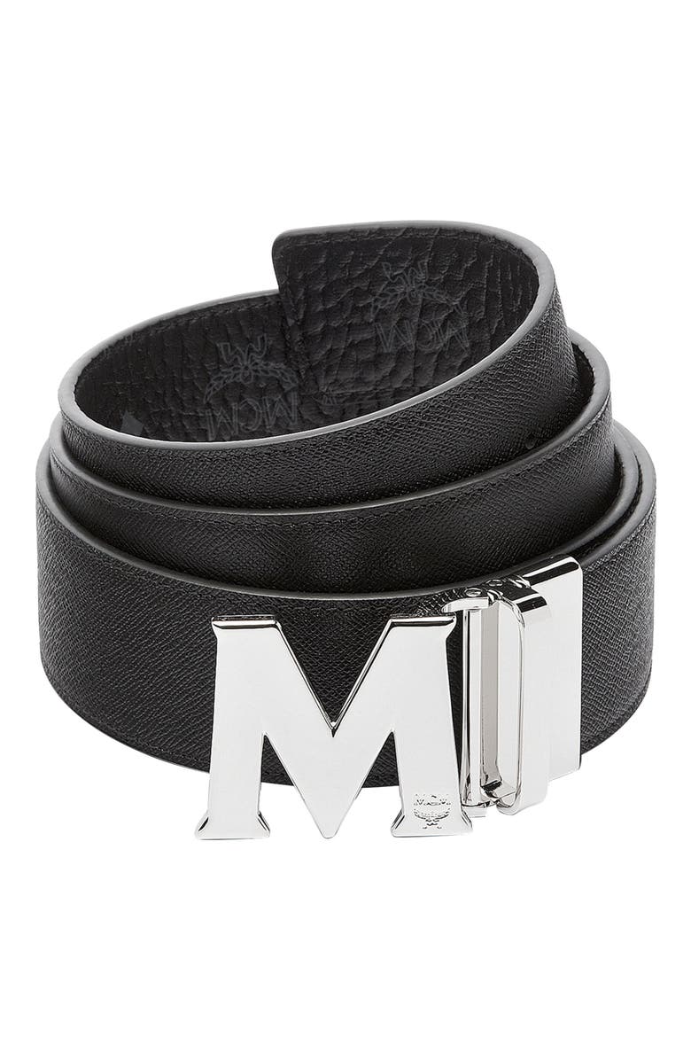 MCM Claus M Reversible Belt 1.75" in Visetos, Alternate, color, 