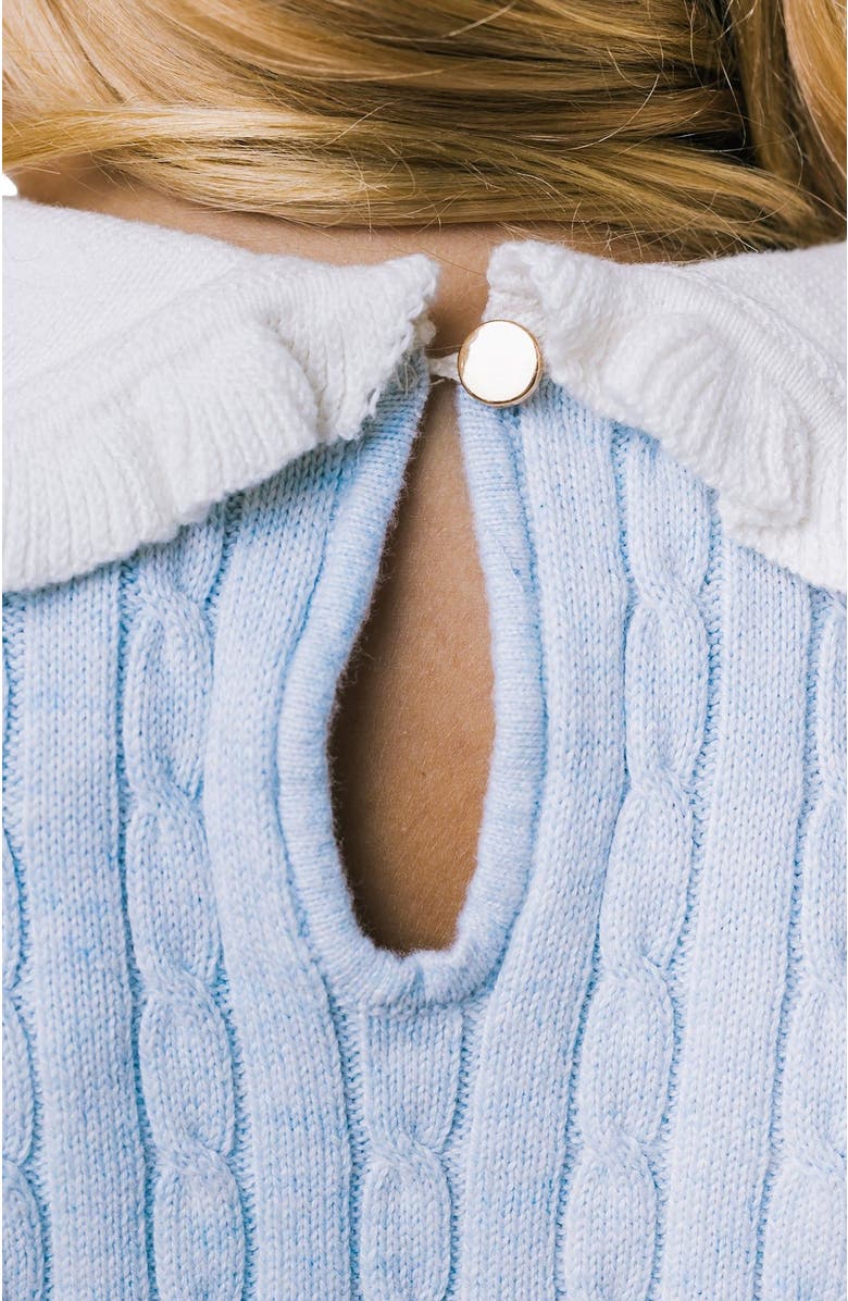 Hope & Henry Girls' Organic Peter Pan Collar Sweater Dress, Kids, Alternate, color, 