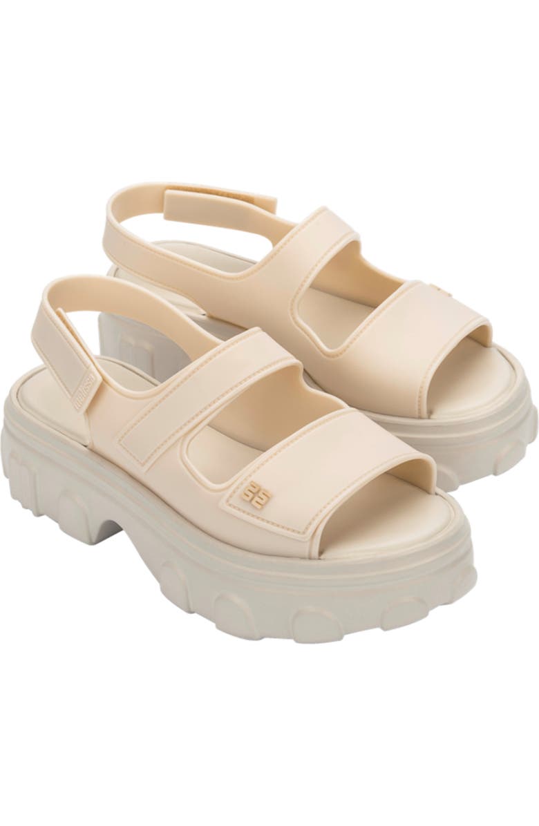 Melissa Ella Move Platform Sandal, Main, color, Light Beige