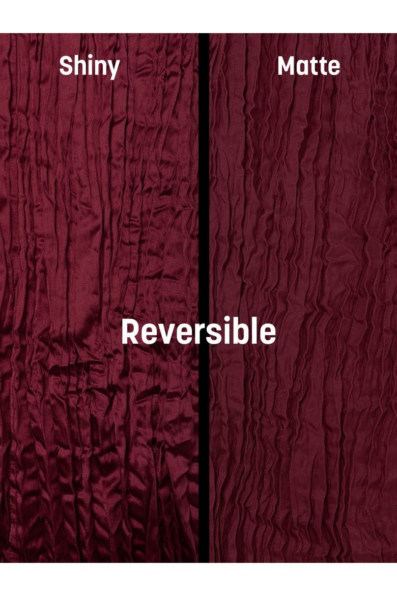 Lynda Reversible Satin Pleated Dress, Alternate, color, Burgundy