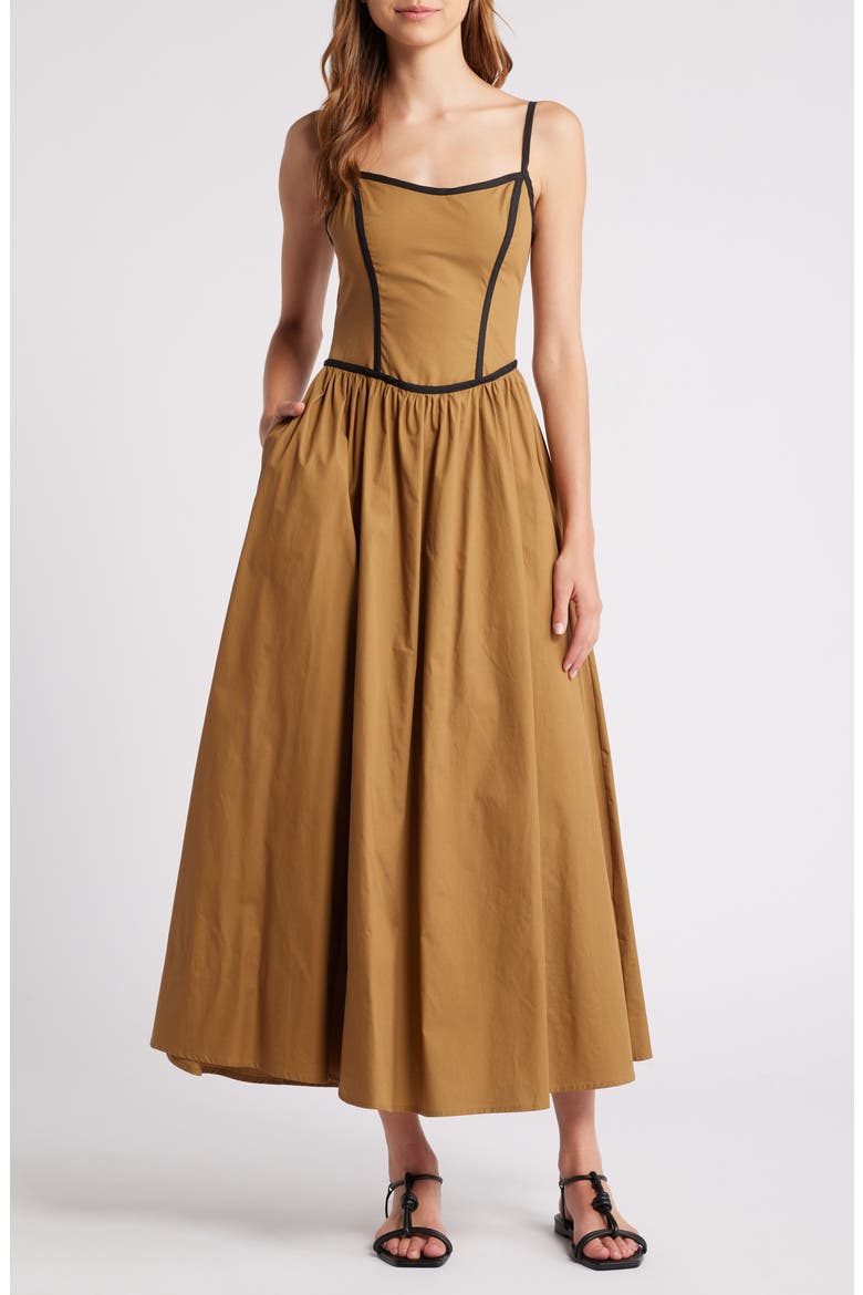 A-Line Dress, Main, color, OLIVE