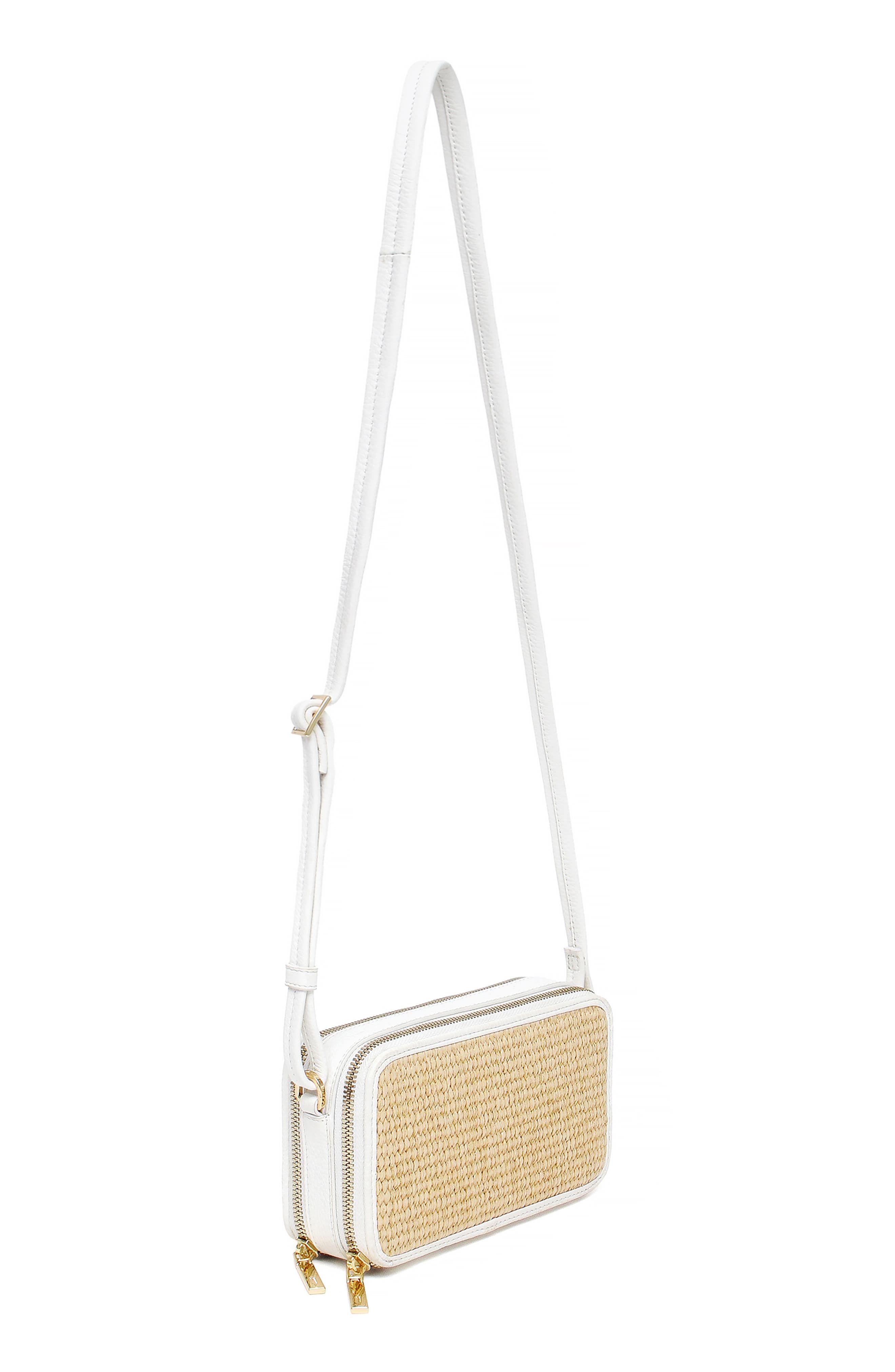 Thacker Riley Woven Crossbody Bag, Alternate, color, Natural/ White