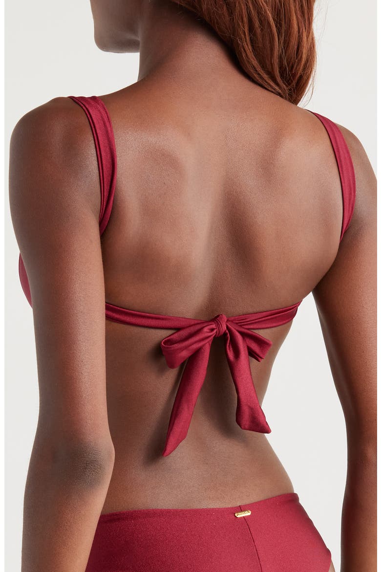 Sheyla Metallic Underwire Bikini Top, Alternate, color, WINE