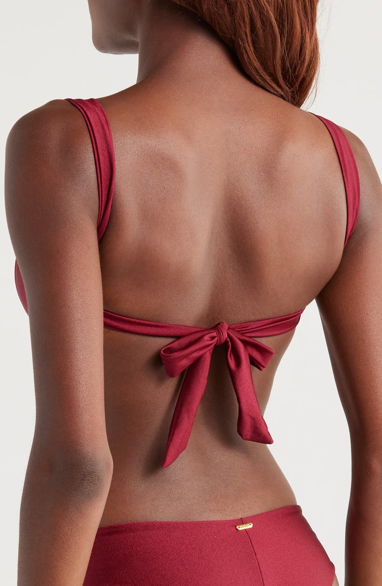 BOAMAR Sheyla Metallic Underwire Bikini Top, Alternate, color, Wine