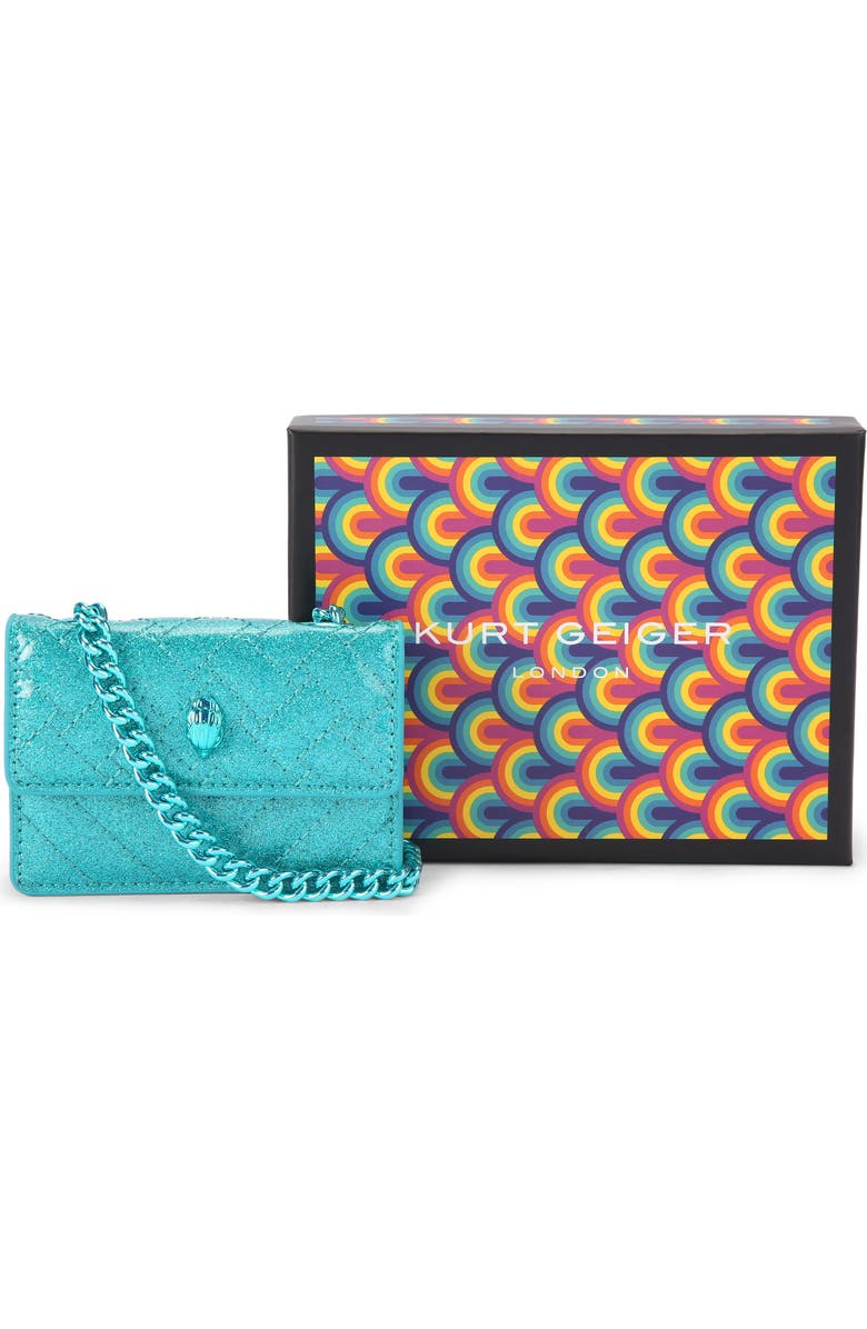 Kurt Geiger London Micro Kensington Drench Convertible Leather Shoulder Bag, Alternate, color, Medium Blue