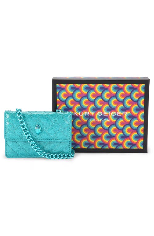 Kurt Geiger London Micro Kensington Drench Convertible Leather Shoulder Bag In Blue