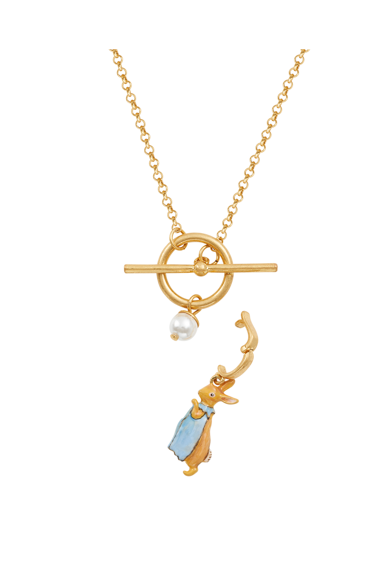 x Peter Rabbit Flopsy Necklace, Alternate, color, Gold