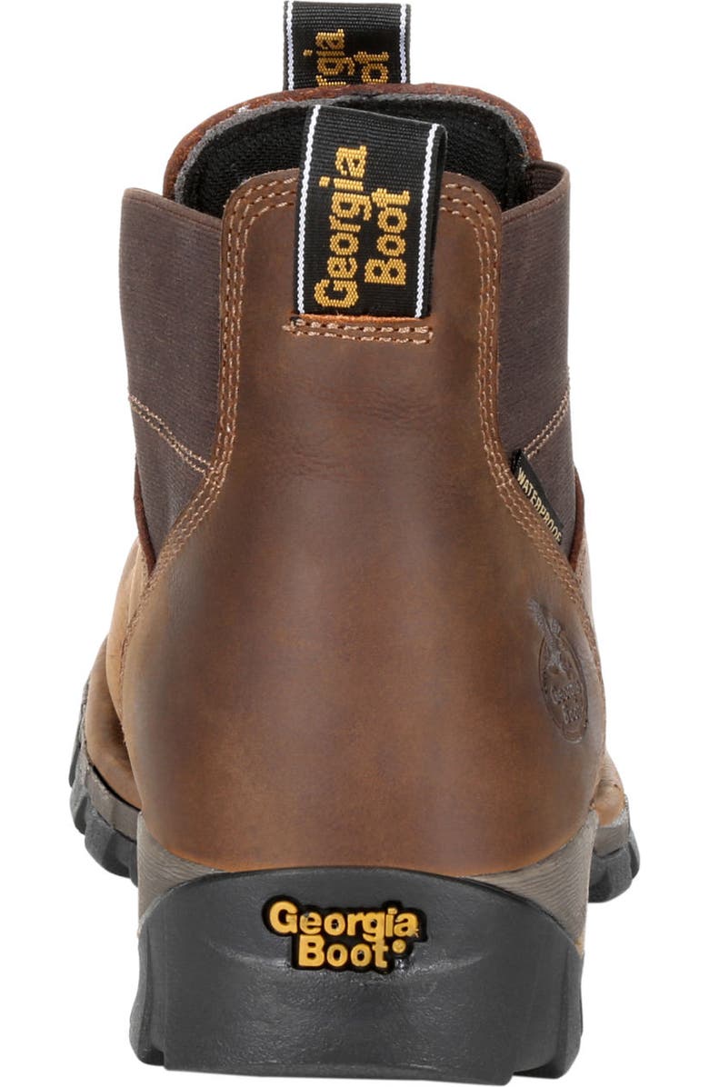 Georgia Boot Eagle One Waterproof Chelsea Work Boot, Alternate, color, Brown