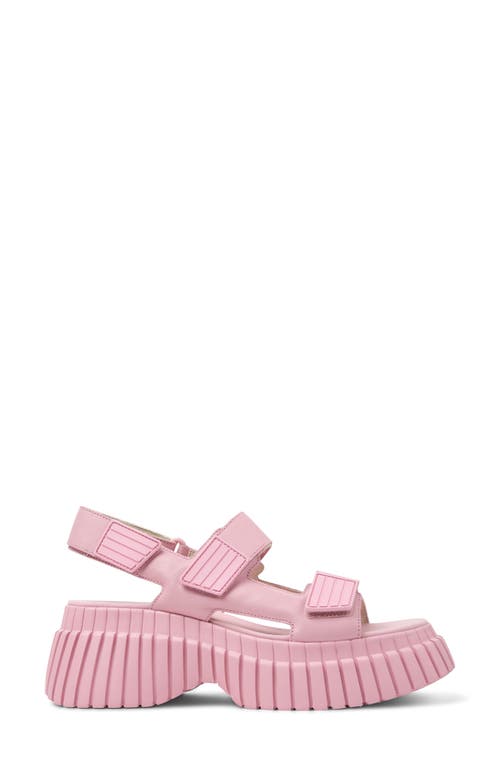 Camper Pix Bcn Platform Sandal In Medium Pink