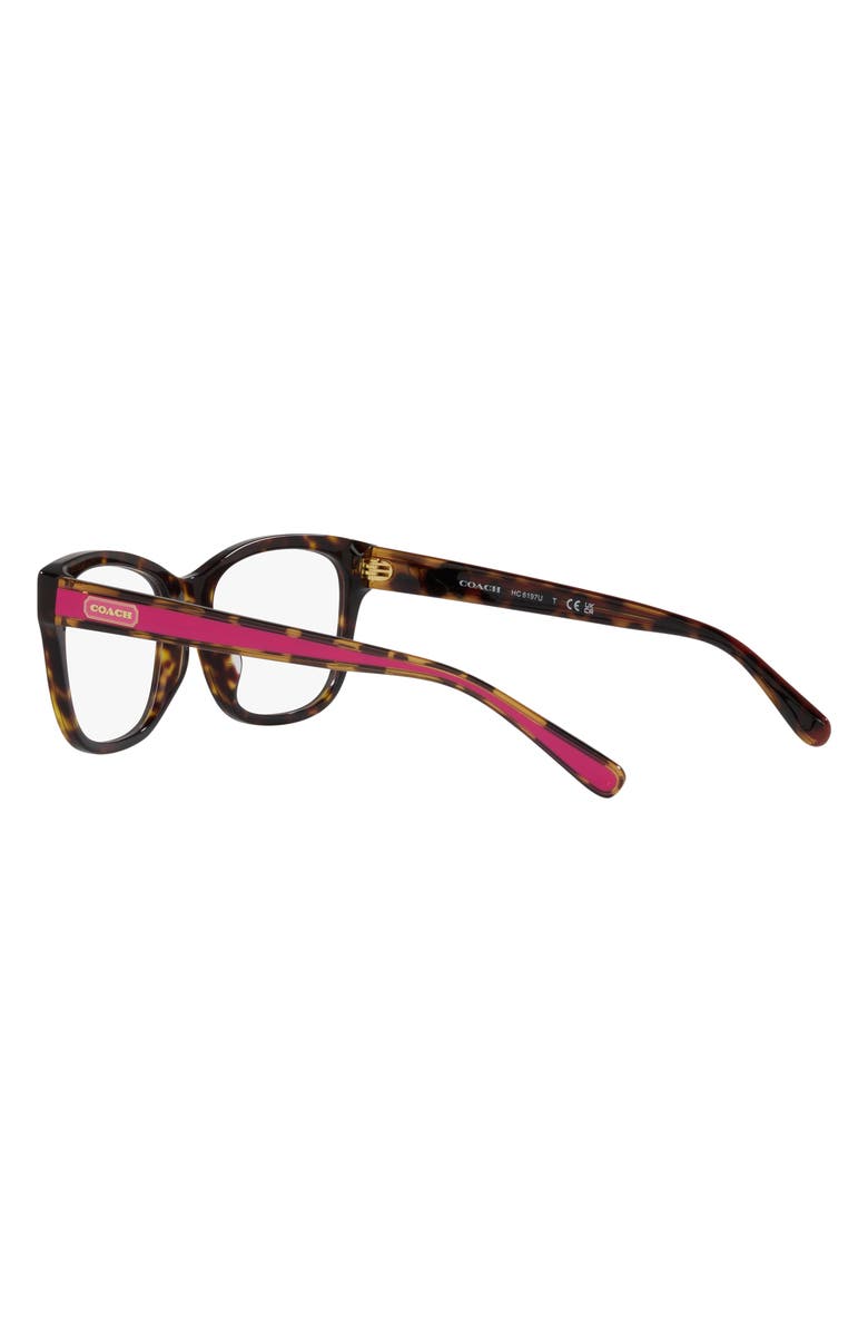 COACH 53mm Square Optical Glasses, Alternate, color, 