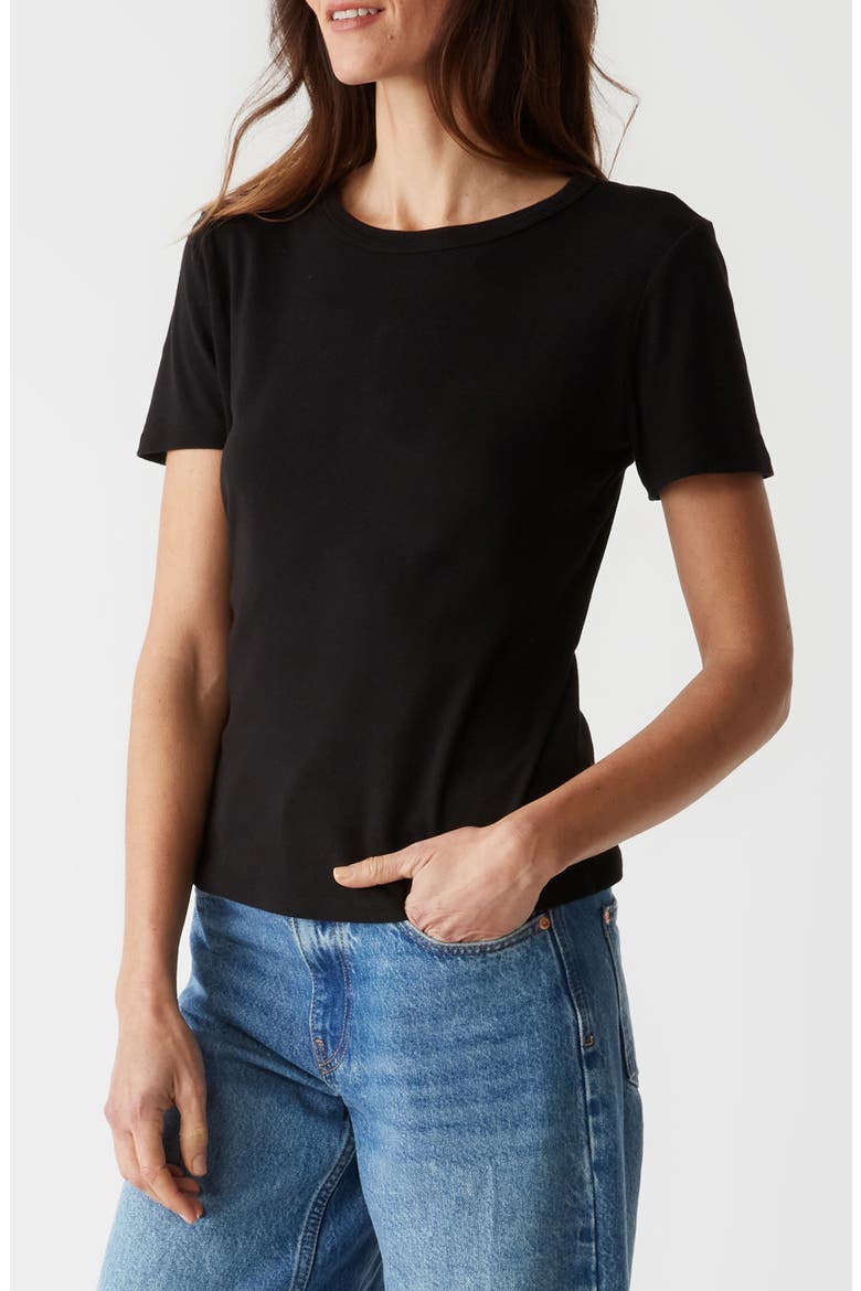 Mady Crew Neck T-Shirt, Alternate, color, BLACK